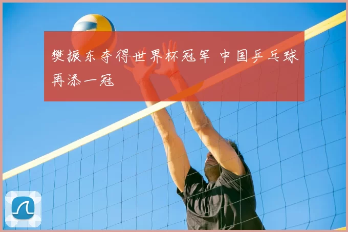 樊振东夺得世界杯冠军 中国乒乓球再添一冠